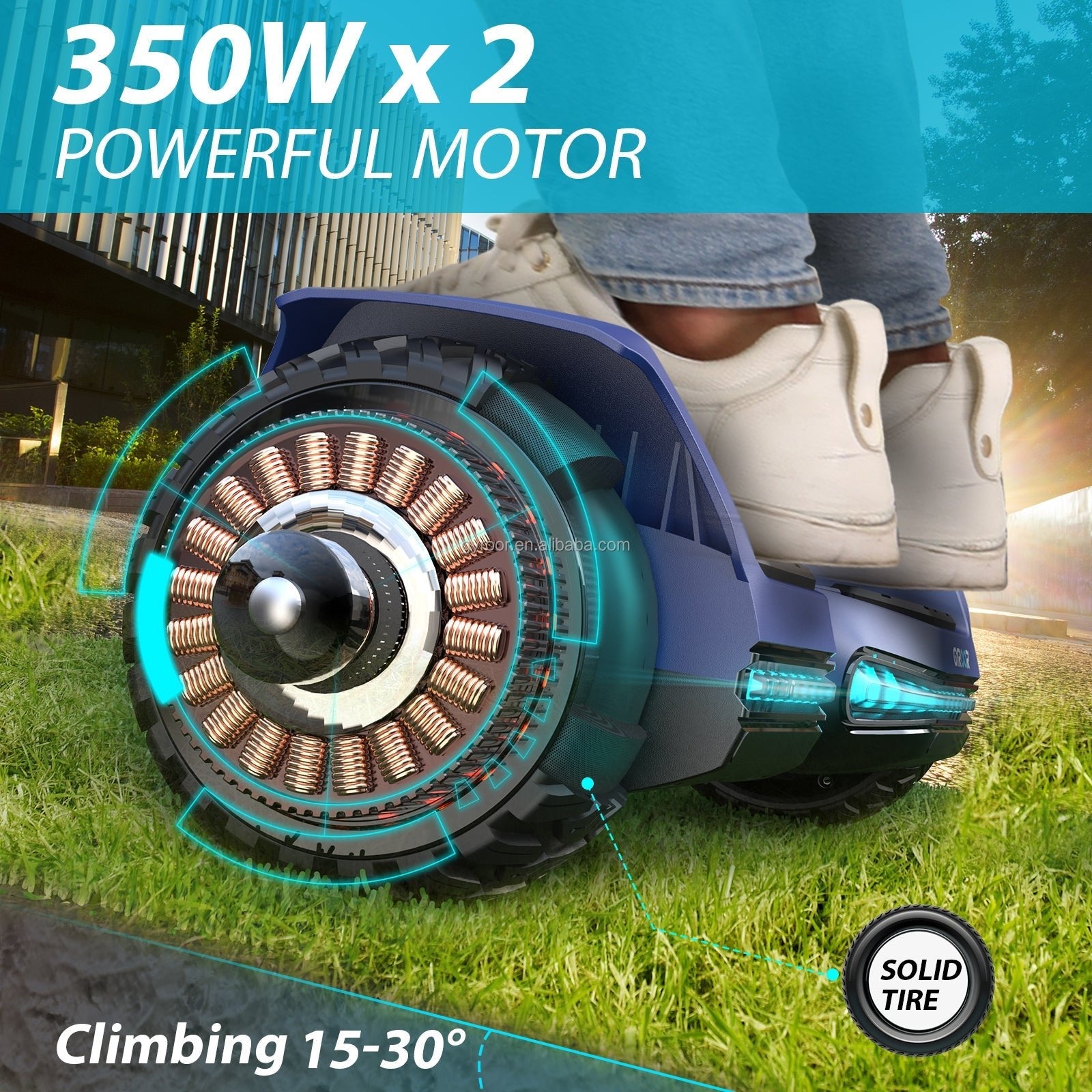 GlareWheel Offroad 8.5'' Hoverboard With Built-In Bluetooth Speaker G2
