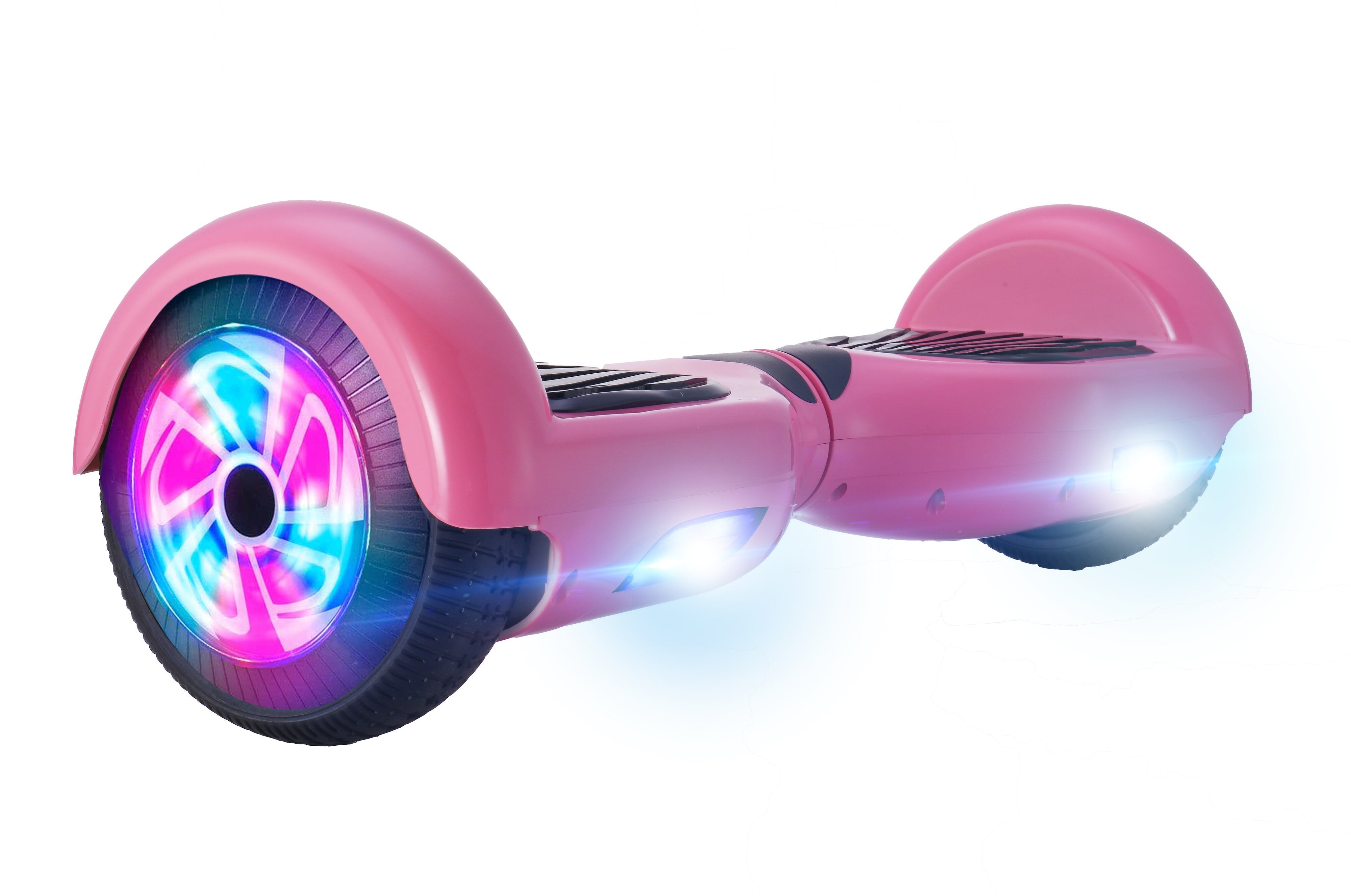 GlareWheel Pink Hoverboard Light Up Wheels Build In Bluetooth Speaker- UL2272 Certified