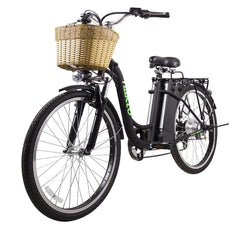 NAKTO City Electric Bicycle CAMEL Women 26" With Plastic Basket- Camel 250W