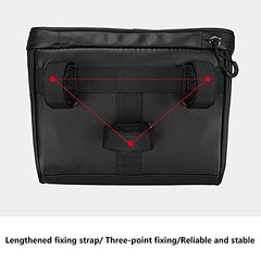 Bike Front Frame Bag Bike Handlebar Bag with Transparent Waterproof Touch Screen Phone Bag and Reflective Stripe Polyester Bag for MTB Mountain Road Bikes (with Bike Seat Rain Cover)