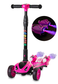 GlareWheel Kids Kick Scooter Smoking Rocket Portable Foldable ES-Y1