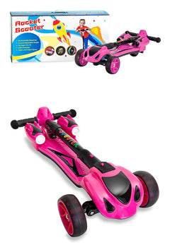 GlareWheel Kids Kick Scooter Smoking Rocket Portable Foldable ES-Y1