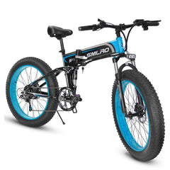 ROAMER - 48V 26" Fat Tire Portable & Folding Electric Mountain Bike (1000W) + Rear Rack & Fenders [Returned package discount | No return | No exchange | No free accessory | Limited warranty]