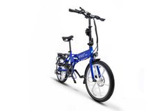 Blue Folding Electric Bike