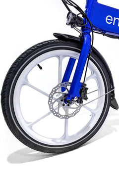 Blue Folding Electric Bike