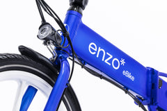 Blue Folding Electric Bike