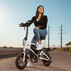 GlareWheel EB-X5 Electric Bike Urban Fashion High Speed 15mph Foldable Easy Carry