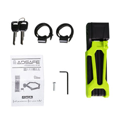 Adsafe New Foldable Lock for NAKTO ebikes Green