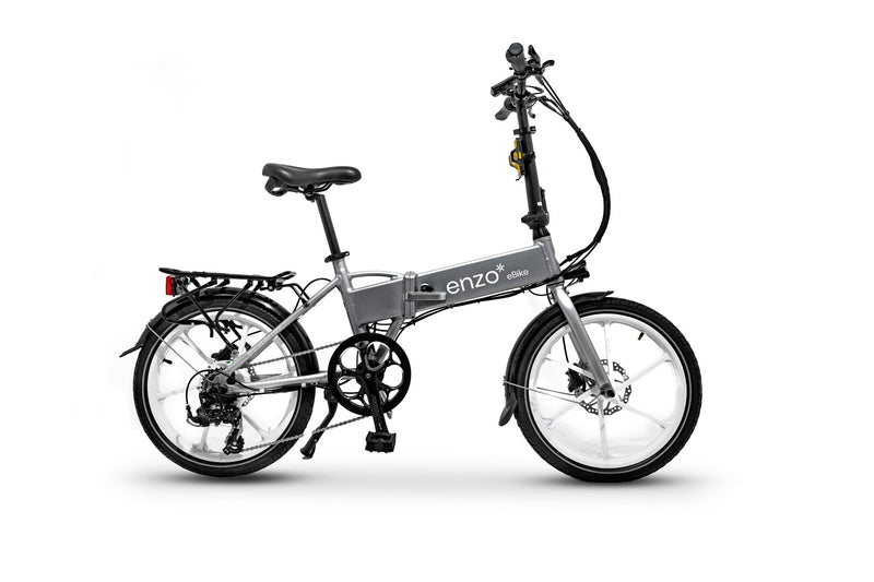 Gray Folding Electric Bike