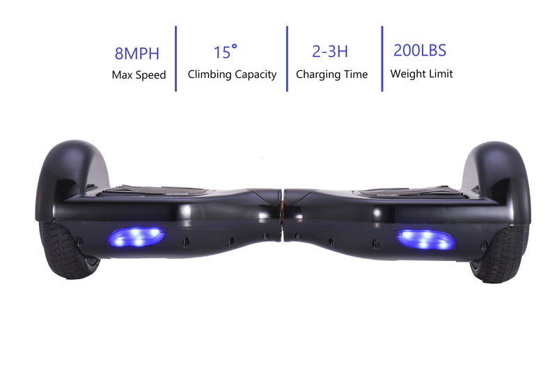 GlareWheel Black M2 Hoverboard Light Up Wheels- UL2272 Certified