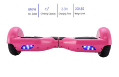 GlareWheel Pink Hoverboard Light Up Wheels Build In Bluetooth Speaker- UL2272 Certified