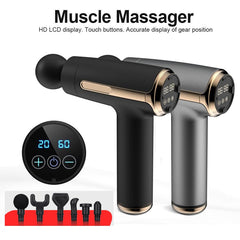 Muscle Massage Gun with 6 Heads 20 Speed High-Intensity Vibration