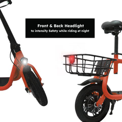 GlareWheel EB-C1 Electric Moped High Speed 15mph City Commuting Scooter