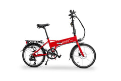 Red Folding Electric Bike