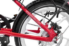 Red Folding Electric Bike