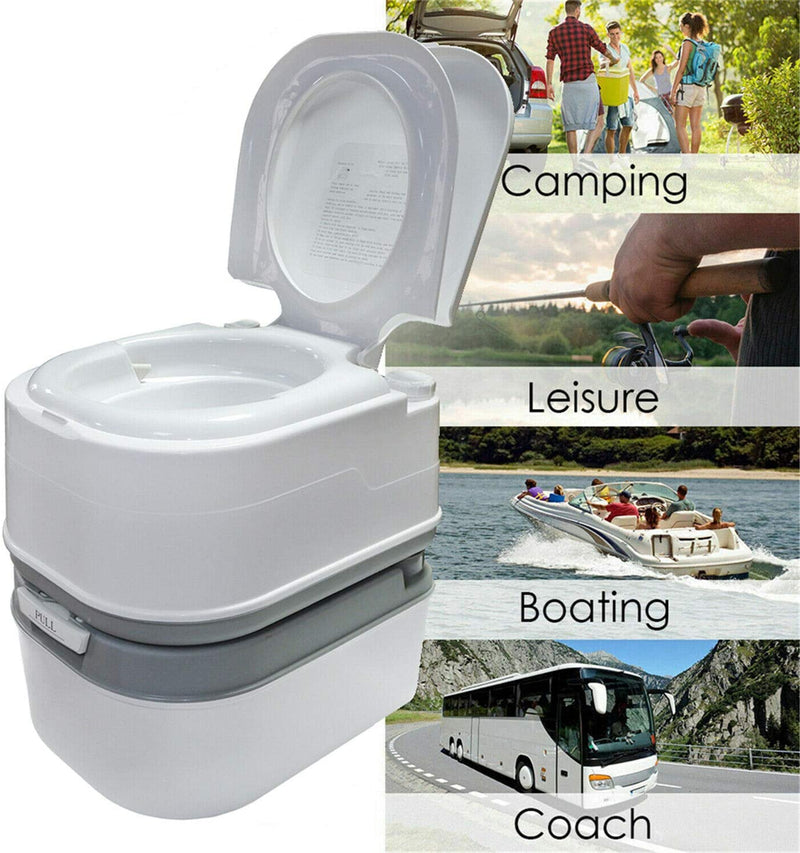 Portable Travel Toilet for Camping, RV, Boating and Other Recreational Activities 6.3 Gallon