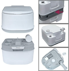 Portable Travel Toilet for Camping, RV, Boating and Other Recreational Activities 6.3 Gallon