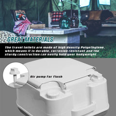 Portable Travel Toilet for Camping, RV, Boating and Other Recreational Activities 6.3 Gallon