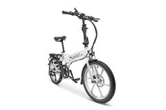 White Folding Electric Bike