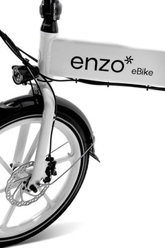 White Folding Electric Bike