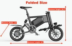 GlareWheel EB-X5 Electric Bike Urban Fashion High Speed 15mph Foldable Easy Carry