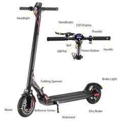 GlareWheel ES-S10 Pro Electric Scooter 350W High Speed APP Control Foldable