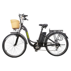 NAKTO City Electric Bicycle CAMEL Women 26" With Plastic Basket- Camel 250W