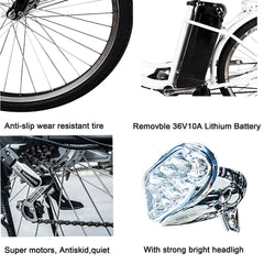 GlareWheel Electric City Bike High Speed Removable Battery EB-X12