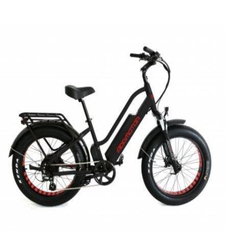 AddMotor 750W Motan M-430 Step-Thru Electric Fat Tire Bike - side of bicycle