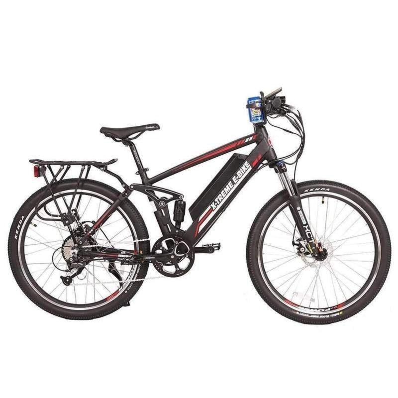 X-Treme 500W Rubicon Mountain black bicycle side