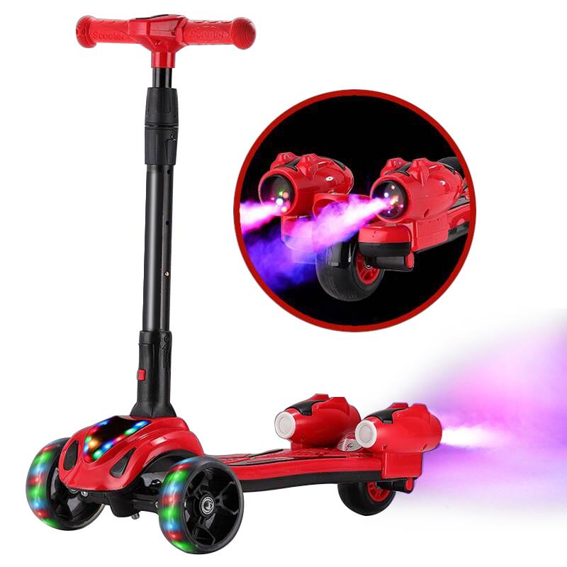 GlareWheel Kids Kick Scooter Smoking Rocket Portable Foldable ES-Y1